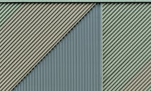 对角线图案金属墙特写，纹理设计独特