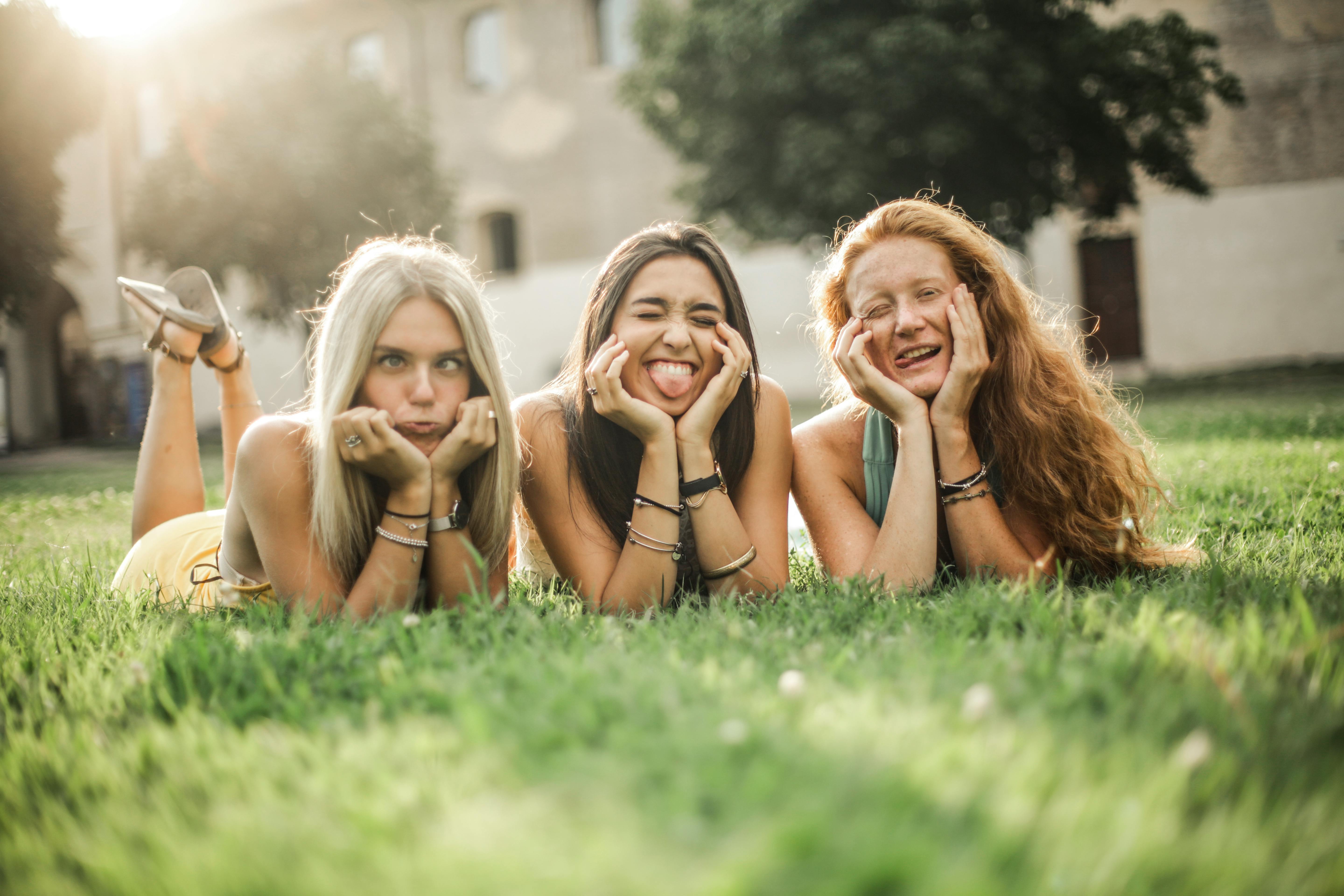 Group Friends Doing Funny Poses While Stock Photo 1320591347 | Shutterstock