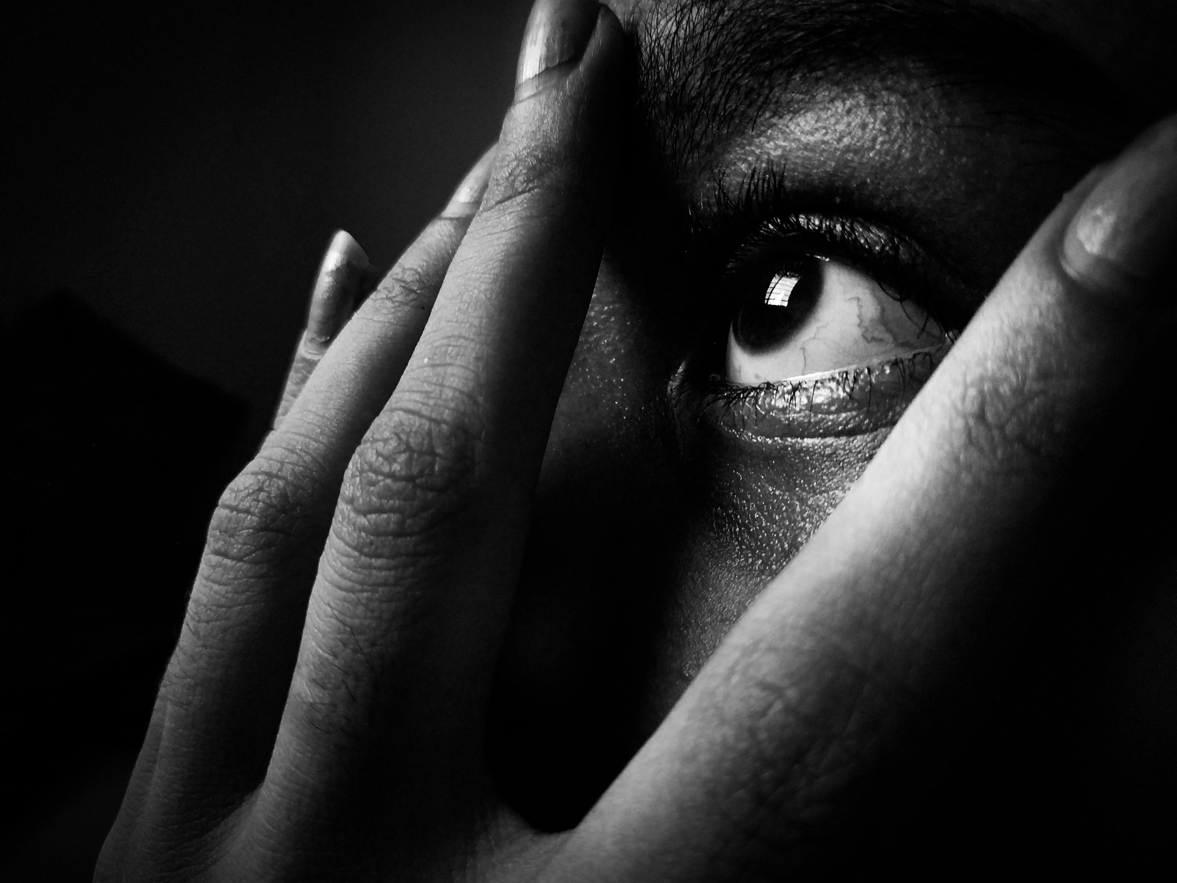 Free stock photo of baeutiful eyes, black and white, black and white portrait