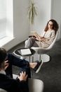Woman Interviewing a Man