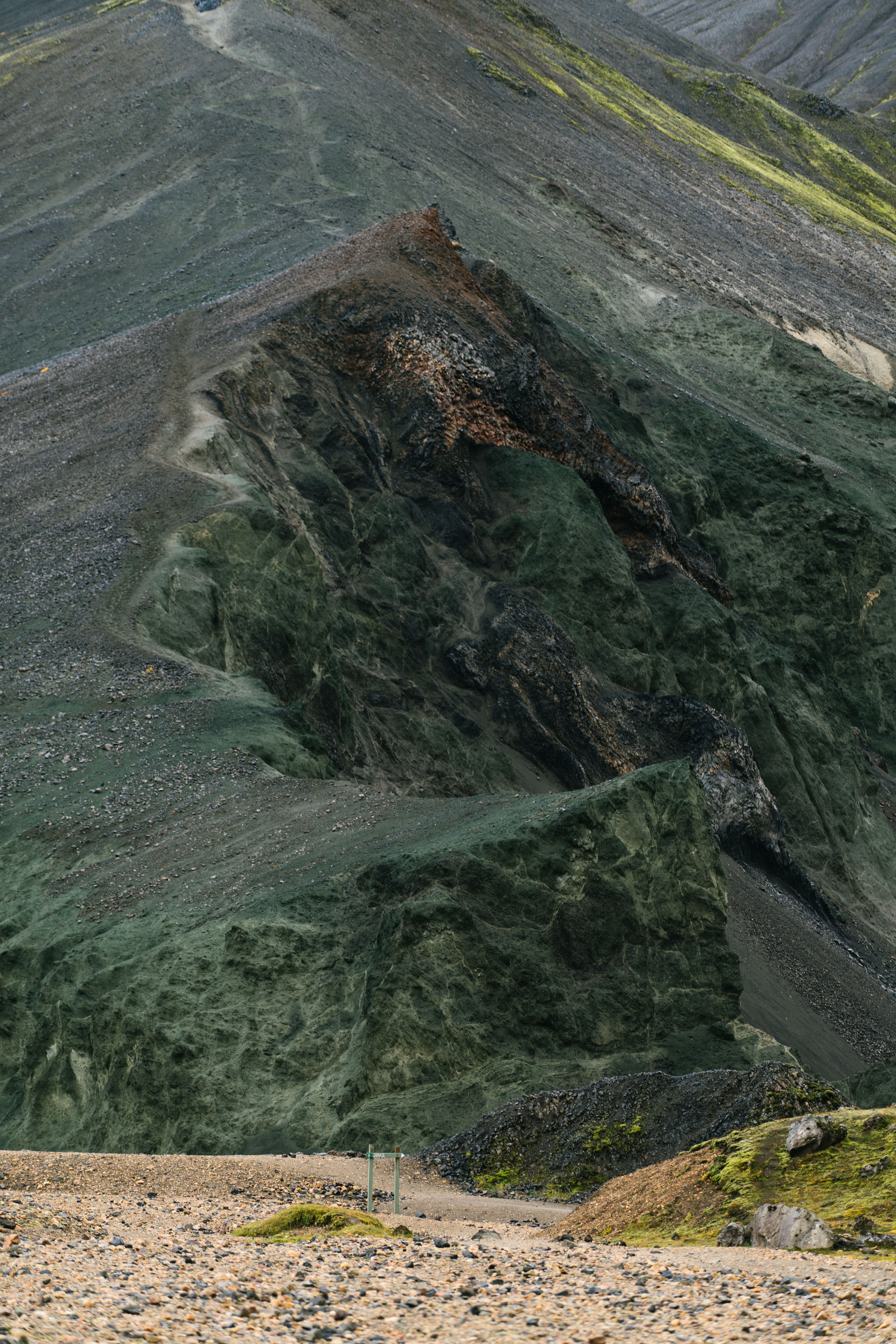 Green mountain ridge during cold day · Free Stock Photo