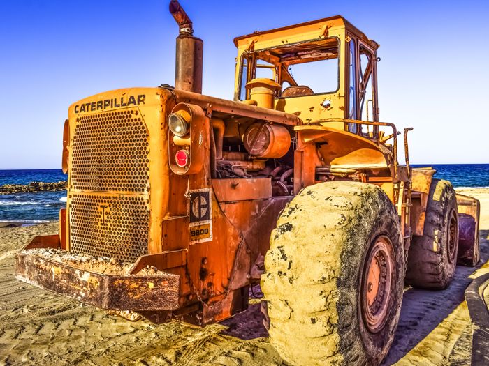 Heavy tracked dozer on a working site