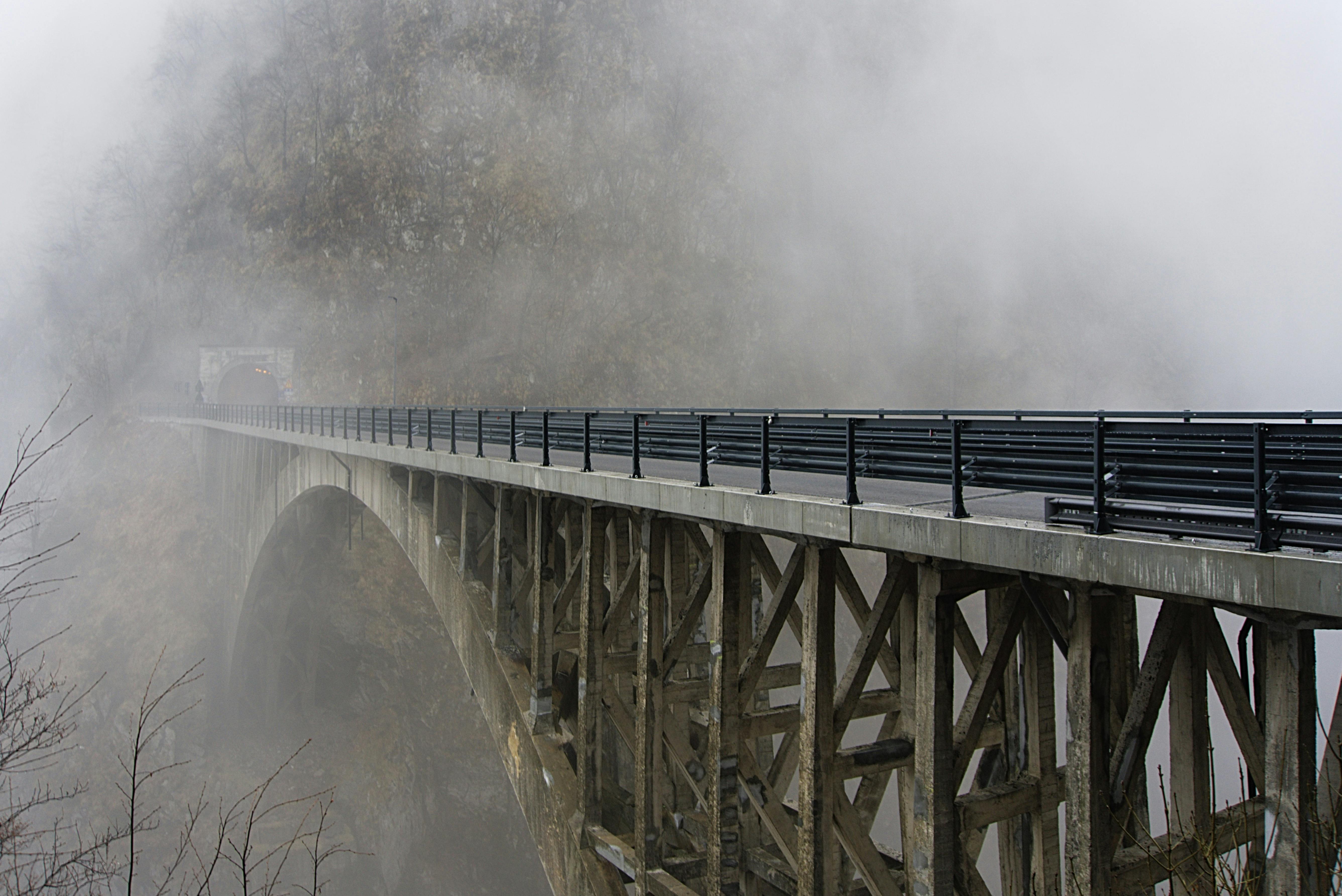 Kostenloses Foto Zum Thema Brucke Nebel Strassen