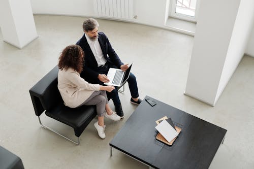 Free People on a Business Meeting Stock Photo