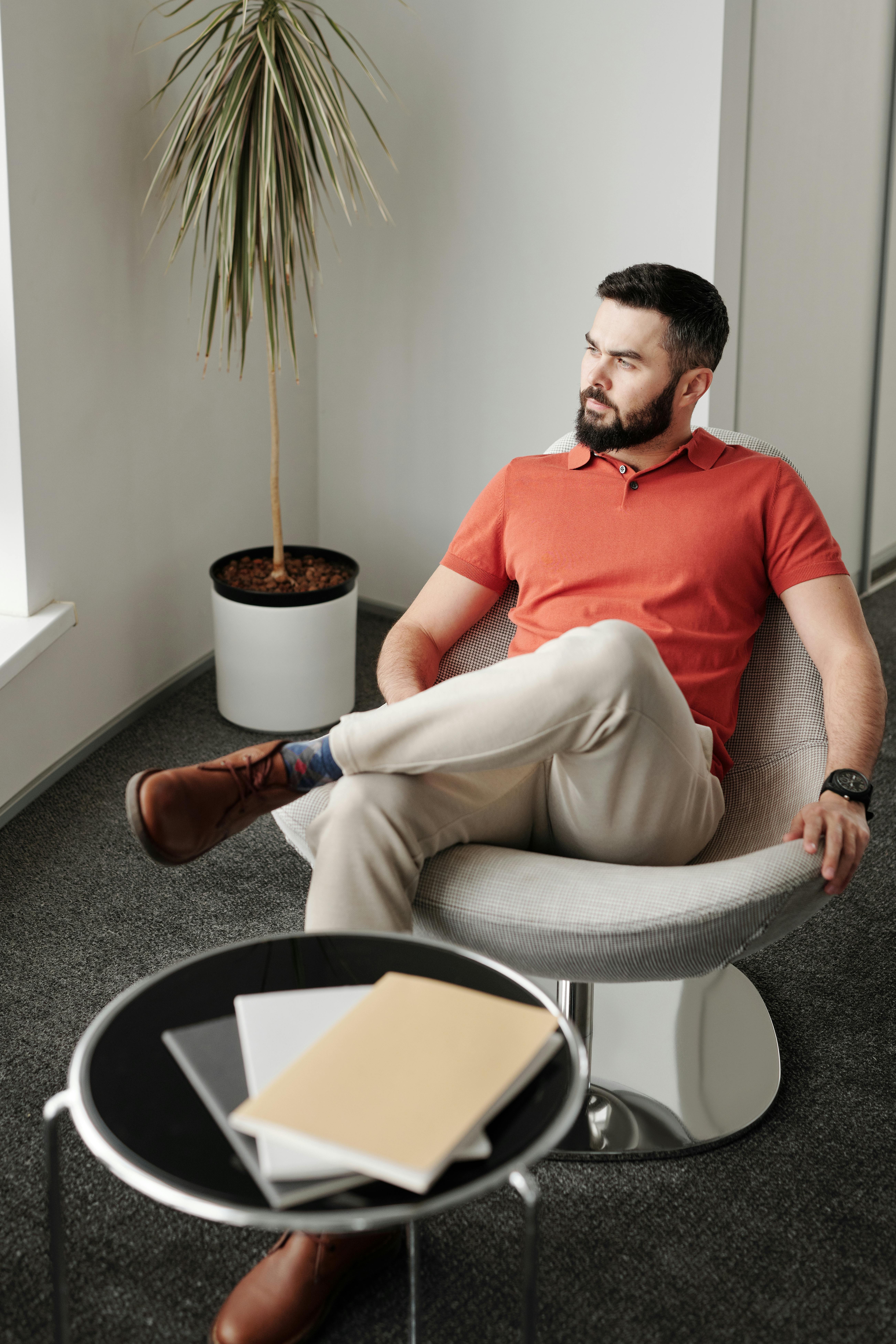 man sitting in the office