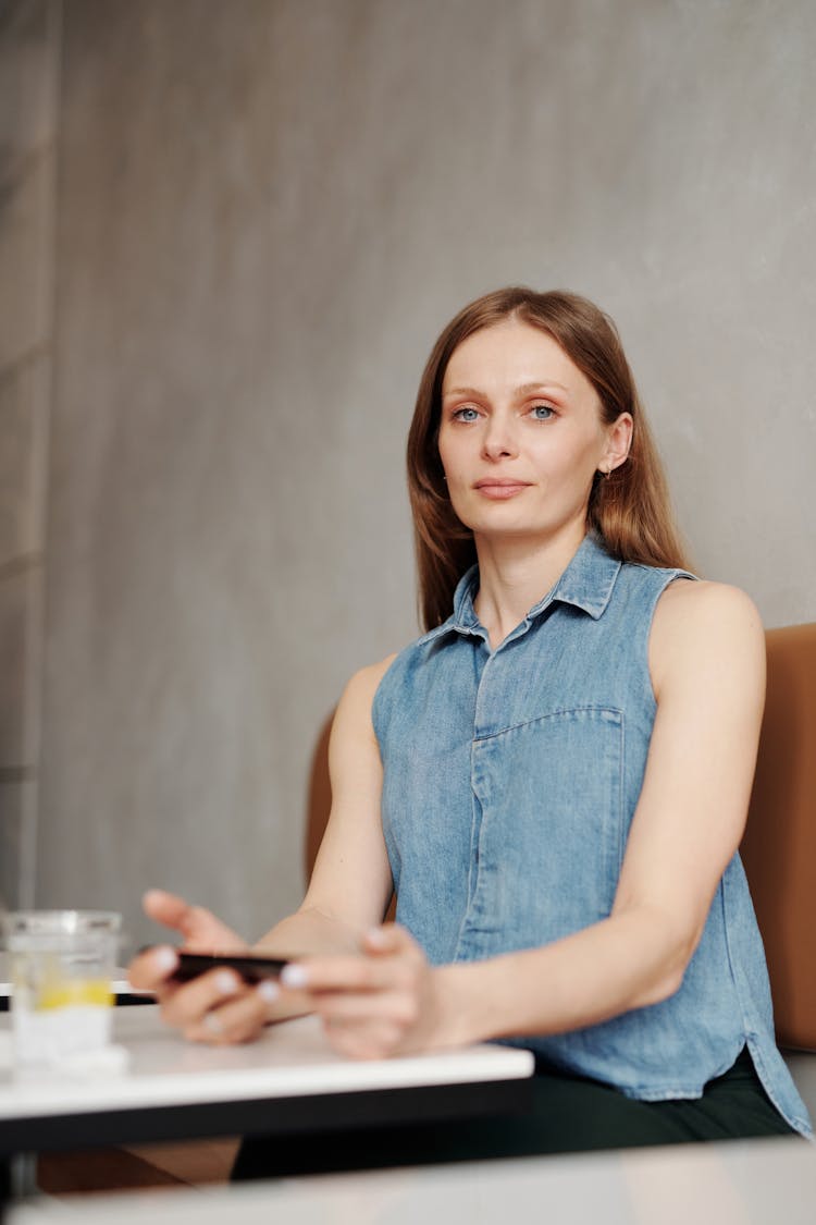 Woman Wearing Sleeveless Top