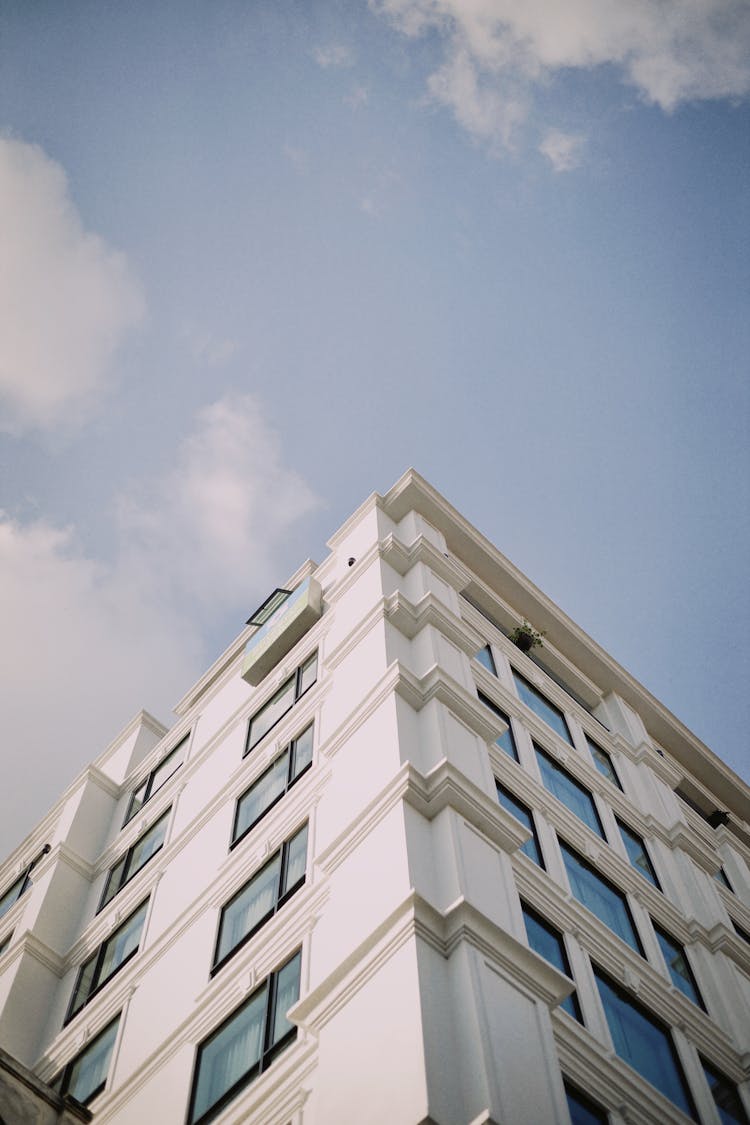 Corner Of High Building In Sunlight