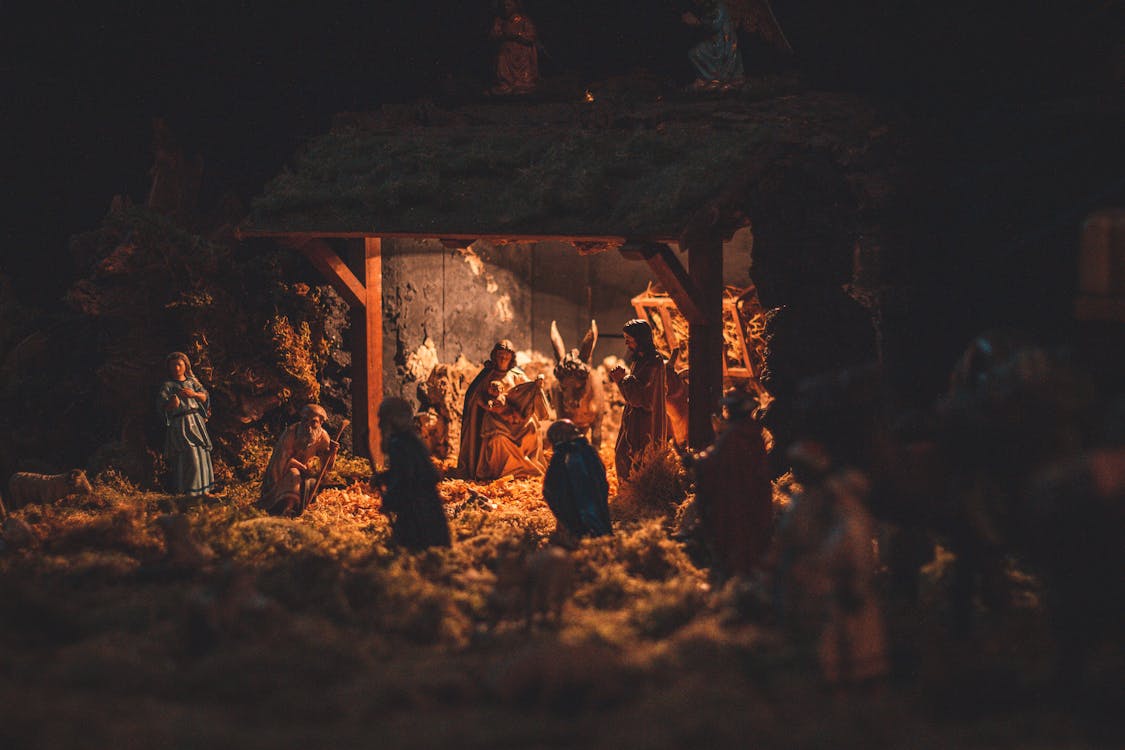 Free Scene of Birth of Christ Stock Photo