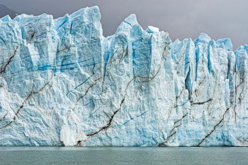 Huge glacier in sea in winter