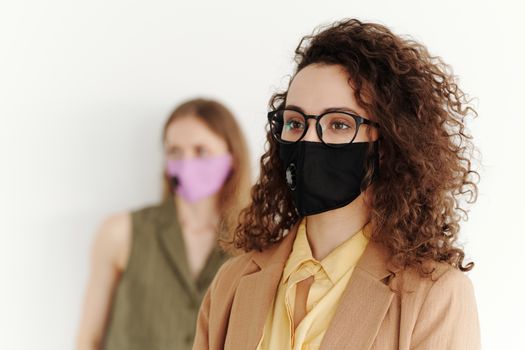 Woman Wearing a Face Mask
