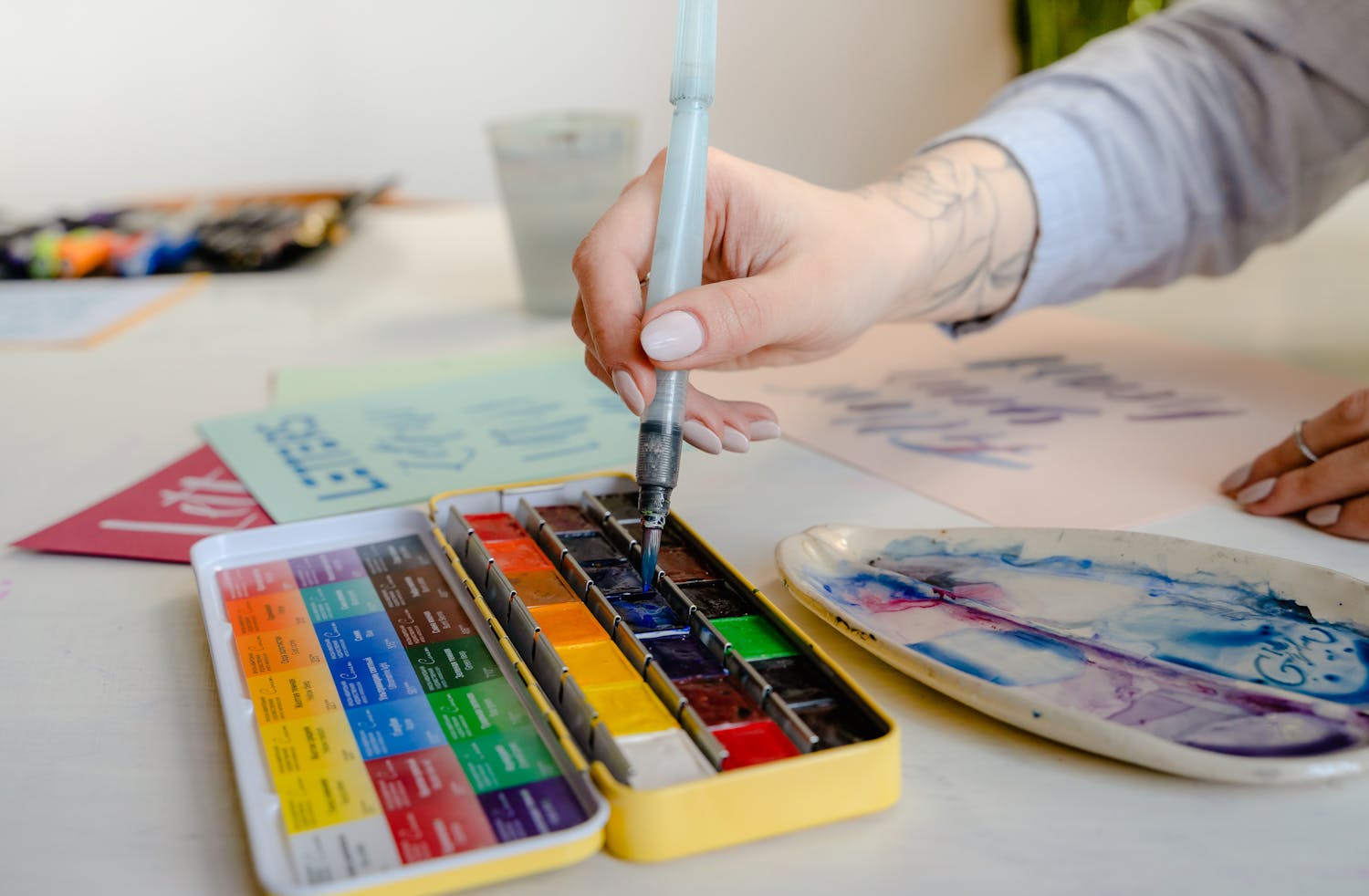 Creative designer workspace