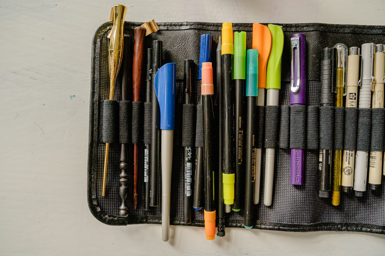 Fountain pens carefully displayed for evaluation — buying the right pen