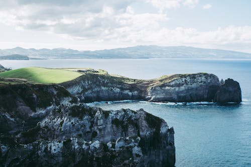 Landscape of Coastline with Cliffs