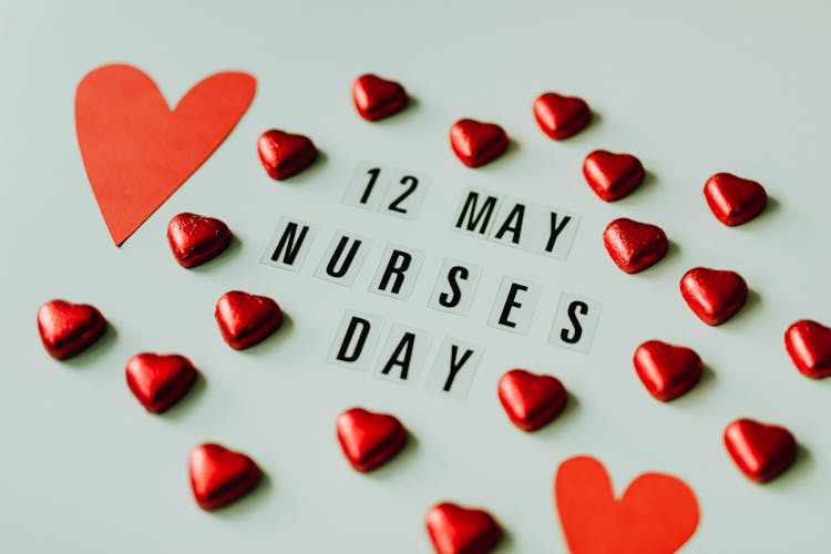 Nurses Day Sign With Hearts