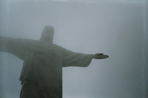 Low Angle Shot of Christ the Redeemer in Rio De Janeiro