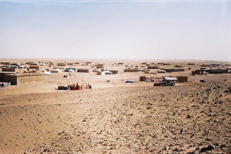 View Of Village In Desert