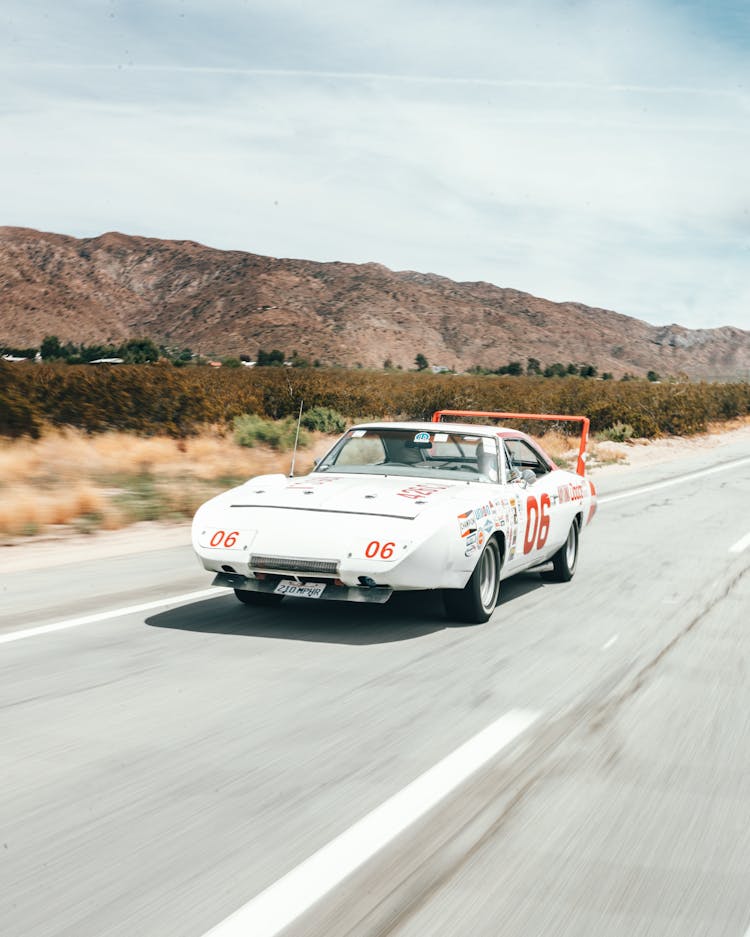 A Sports Car On The Countryside Road