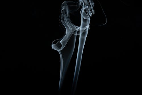 Free White Smoke on Black Background Stock Photo