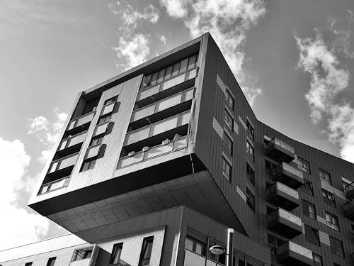Free Grayscale Photography of Buildings Stock Photo