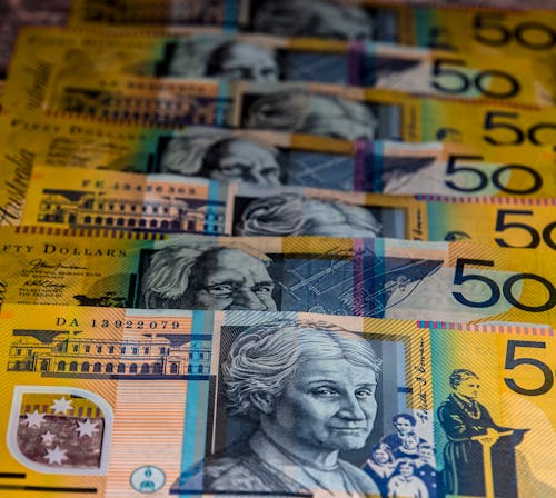 Gratis lagerfoto af australske dollar, lodret skud, papir