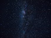 迷人的星空展示着银河系，无数星星清晰可见