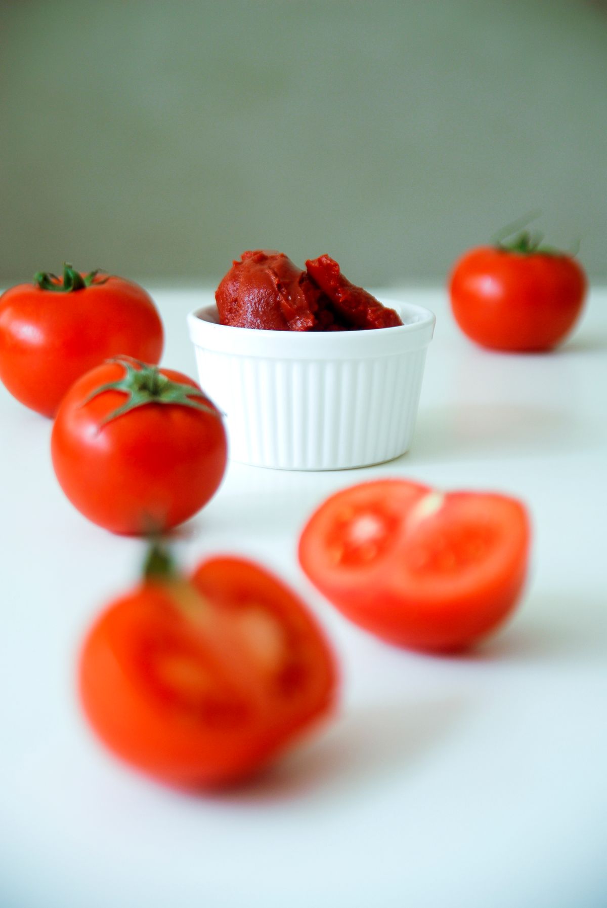 Tomato paste and fresh tomatoes