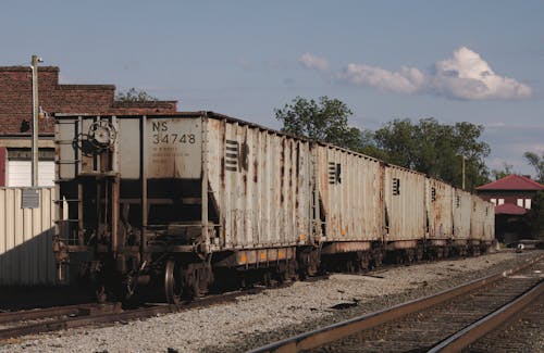 demiryolu rayları, endüstri, kargo içeren Ücretsiz stok fotoğraf