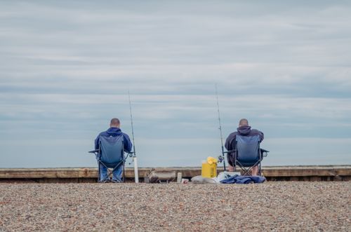 Free stock photo of clouds, fishing, men Stock Photo