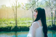 Woman in White Dress