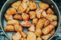 Fried Food on Black Pan
