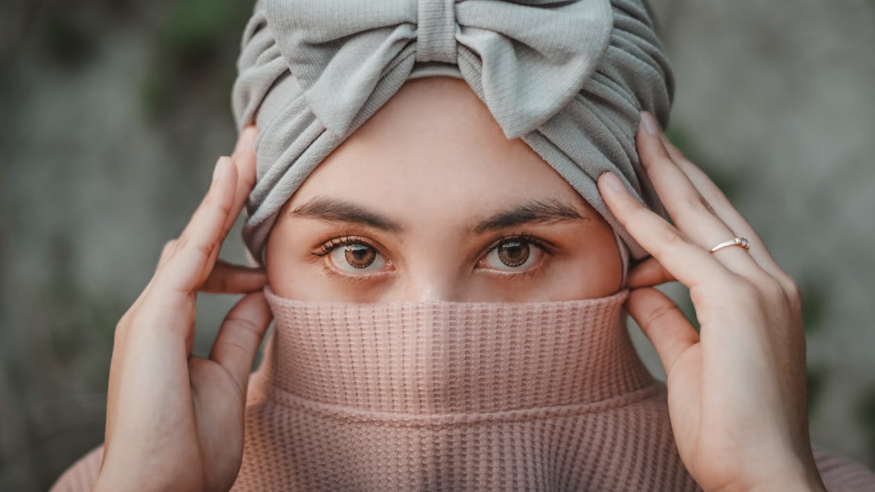 Free Woman Covering Her Face Stock Photo