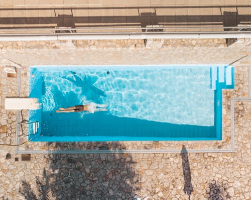 Top View Photo of Person Swimming