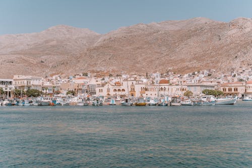 Coastal Town on Kalymnos Island in Greece