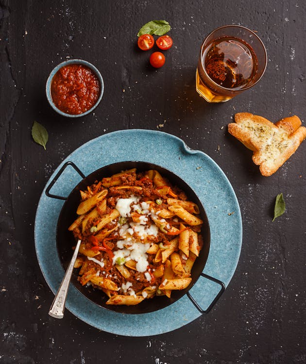 Top View Photo of Pasta Dish