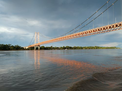 Kostnadsfria Kostnadsfri bild av bro, flod, metall Stock foto