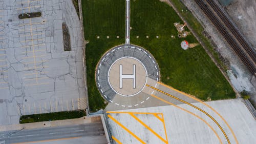 Top View Photo of Helipad