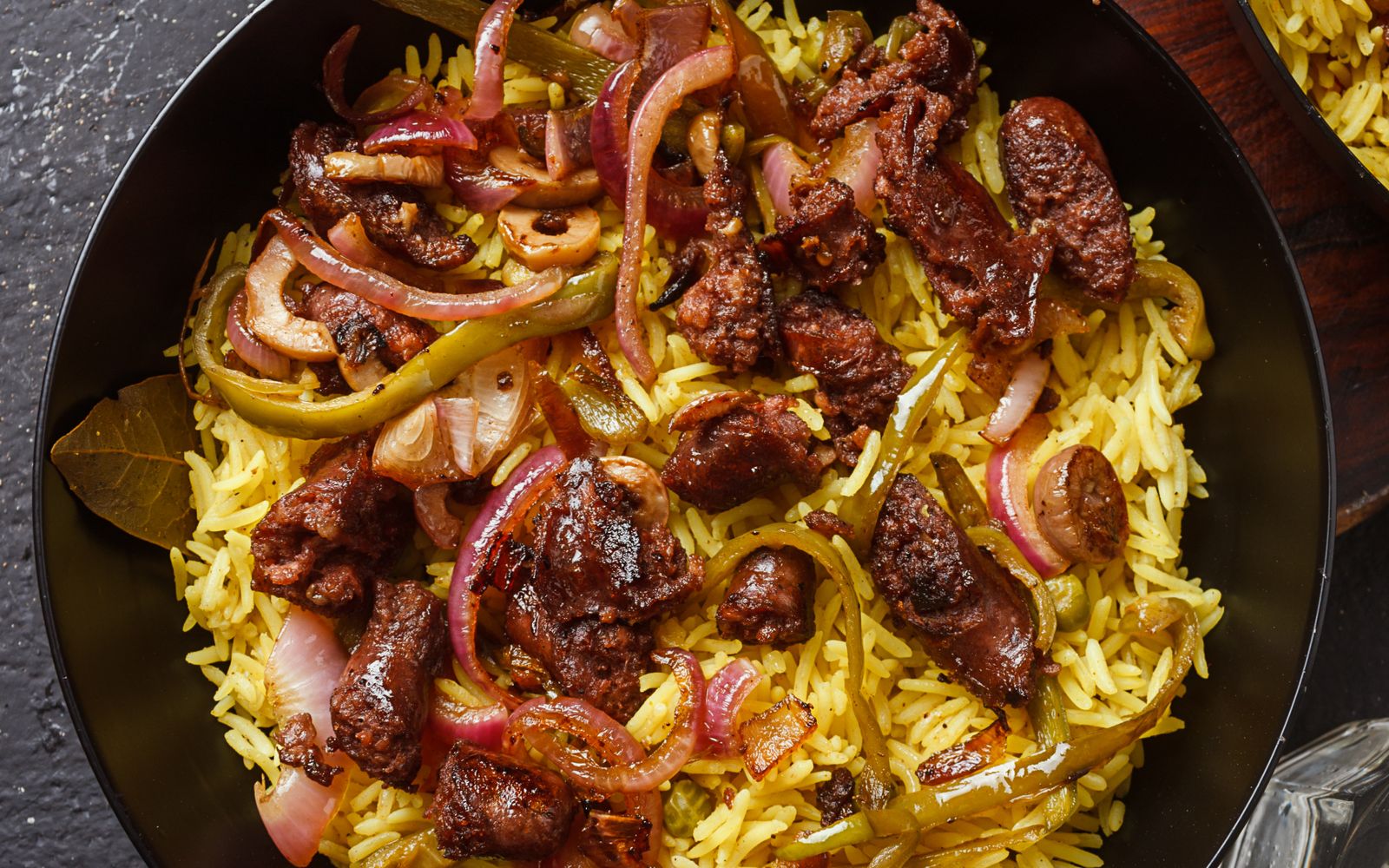 Foto de Arroz carreteiro com vinagrete
