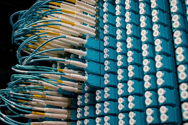 Fibre patch panel in a network cabinet — Brett Sayles on Pexels