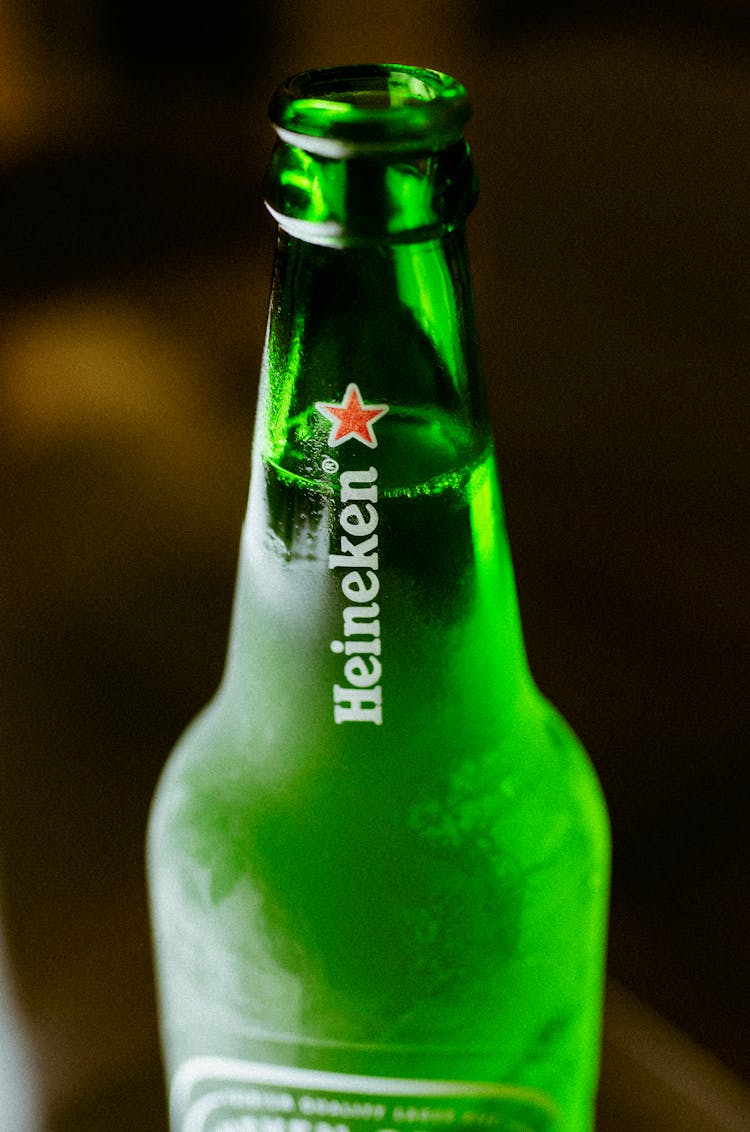 Close Up Photo Of Heineken Beer 