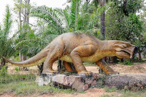 Ilmainen kuvapankkikuva tunnisteilla dinosaurus puutarha, dinosaurusmalli