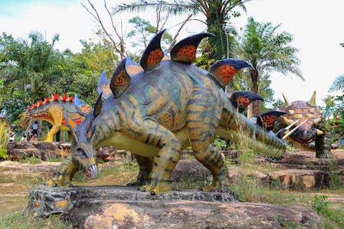 Základová fotografie zdarma na téma model z dinosaury, zahrada dinosaurů