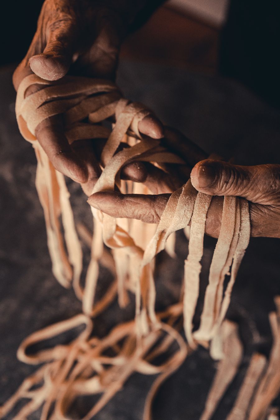 Fresh hand-made egg pasta
