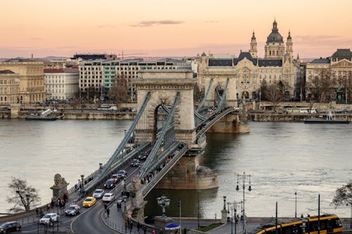 Bridge over River Near Buildings