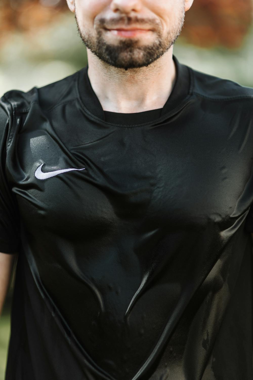 Man in Black Nike Crew Neck T-shirt · Free Stock Photo