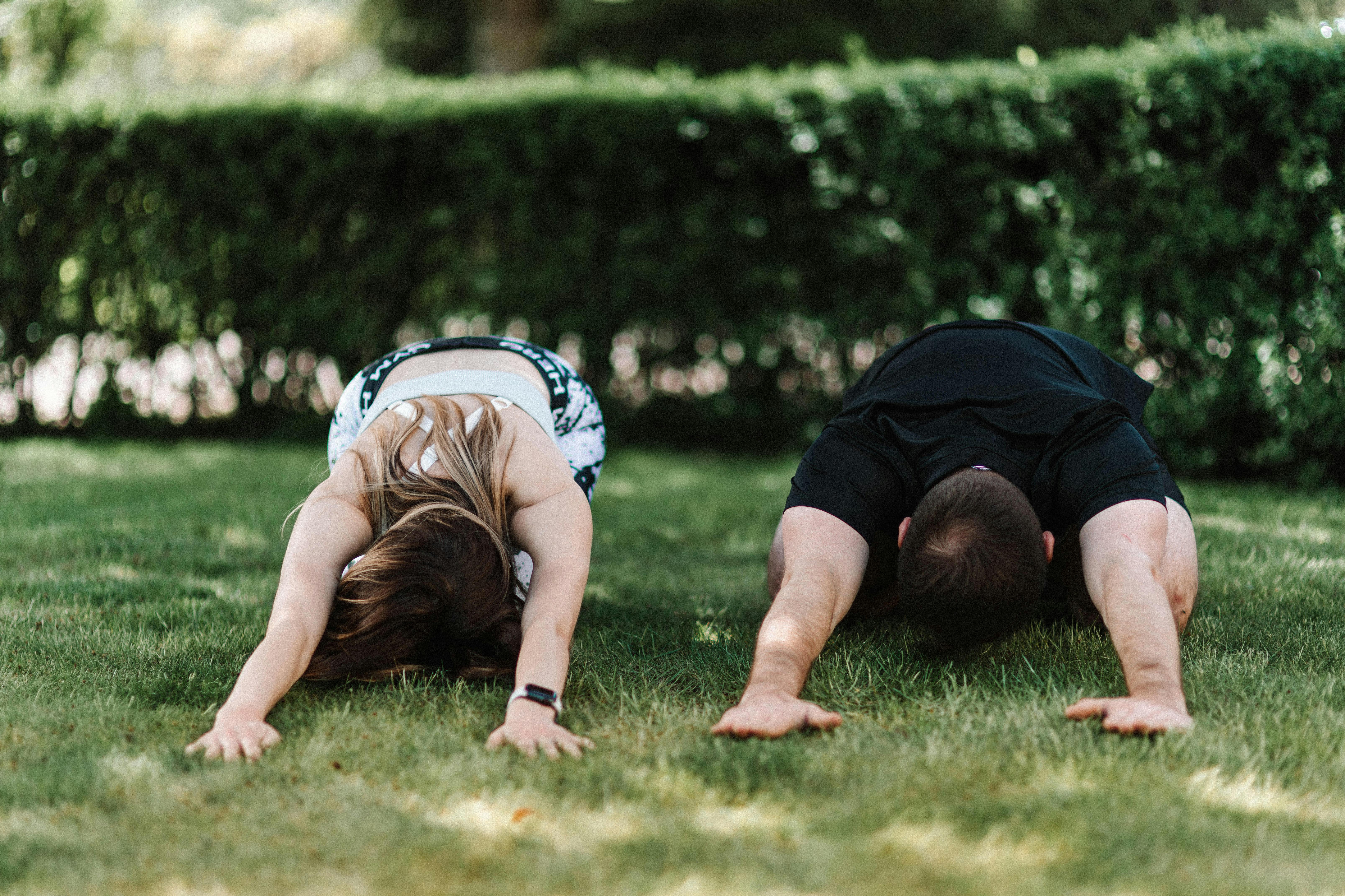 Couple Stretching Their Bodies Free Stock Photo   Pexels Photo 4378967 