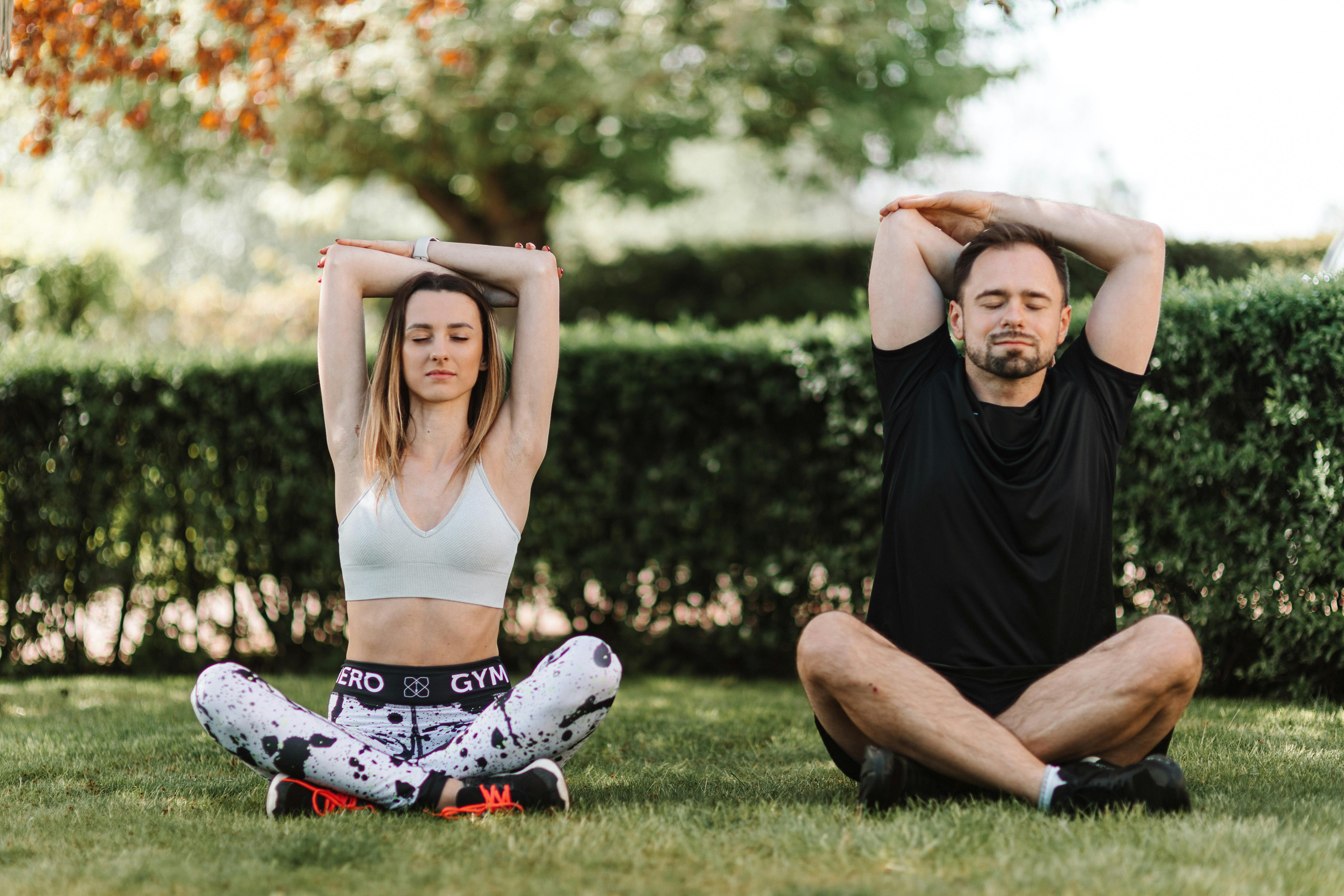 Couple Stretching Their Bodies Free Stock Photo   Pexels Photo 4378993 