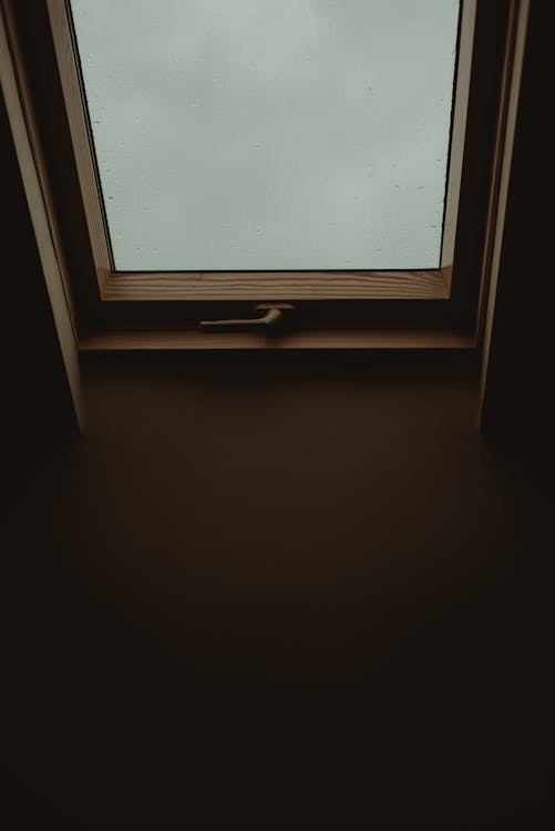 Free stock photo of glass window, grey sky, rain Stock Photo