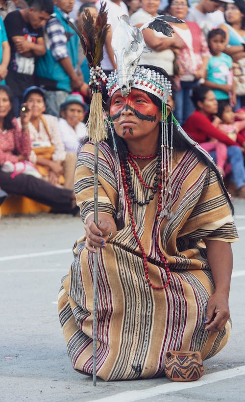 A Tribal Person In Their Traditional Wear