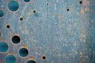 Holes and crunches on wooden desk