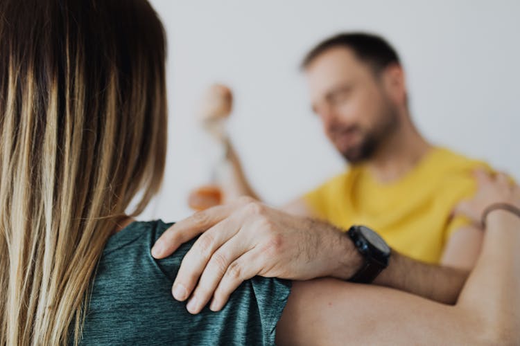 A Couple In A Physical Confrontation